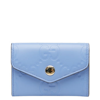 Gucci Gg Icon Business Card Case 772792 Purple Leather