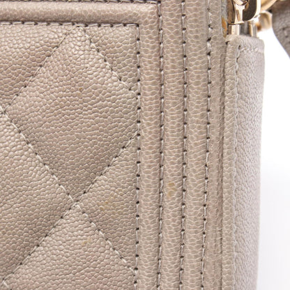 Chanel Boy Chanel Shoulder Bag In Grained Calfskin Leather