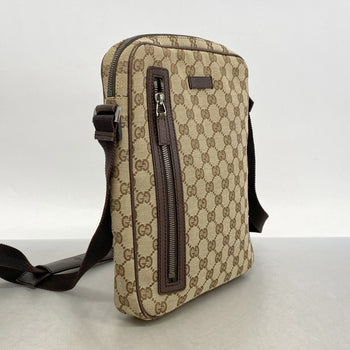 Gucci Gg Canvas Shoulder Bag 122760 Brown