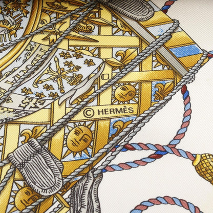 Herms Hermes Carr 90 Les Tambours Silk Scarf