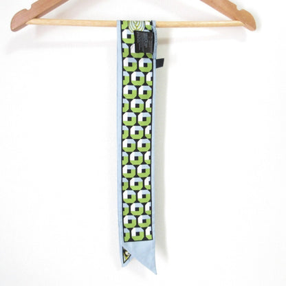 Prada Print Silk Slim Scarf 1Ff008 Light Blue