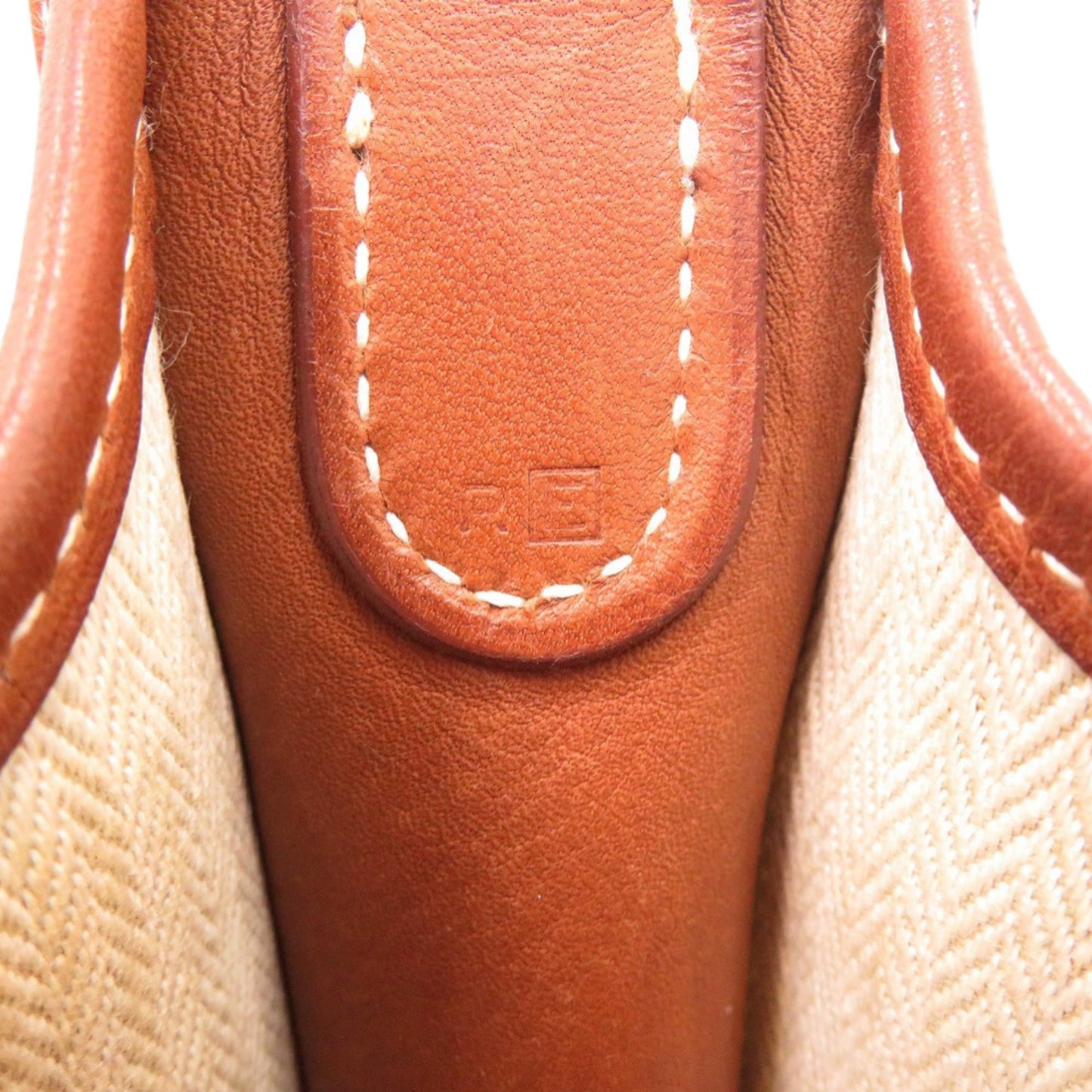 Hermes Herms Evelyne I Pm Striped Shoulder Bag In Veau Gulliver Noisette Leather