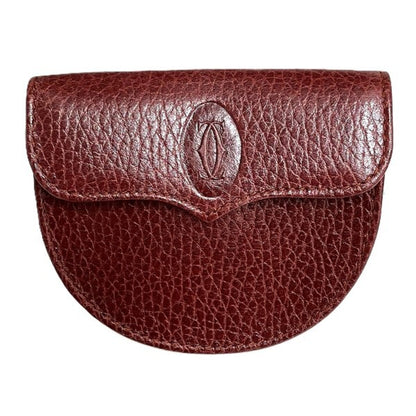 Cartier Must Line Bordeaux Leather Coin Purse Wallet Wallet/Coin Case