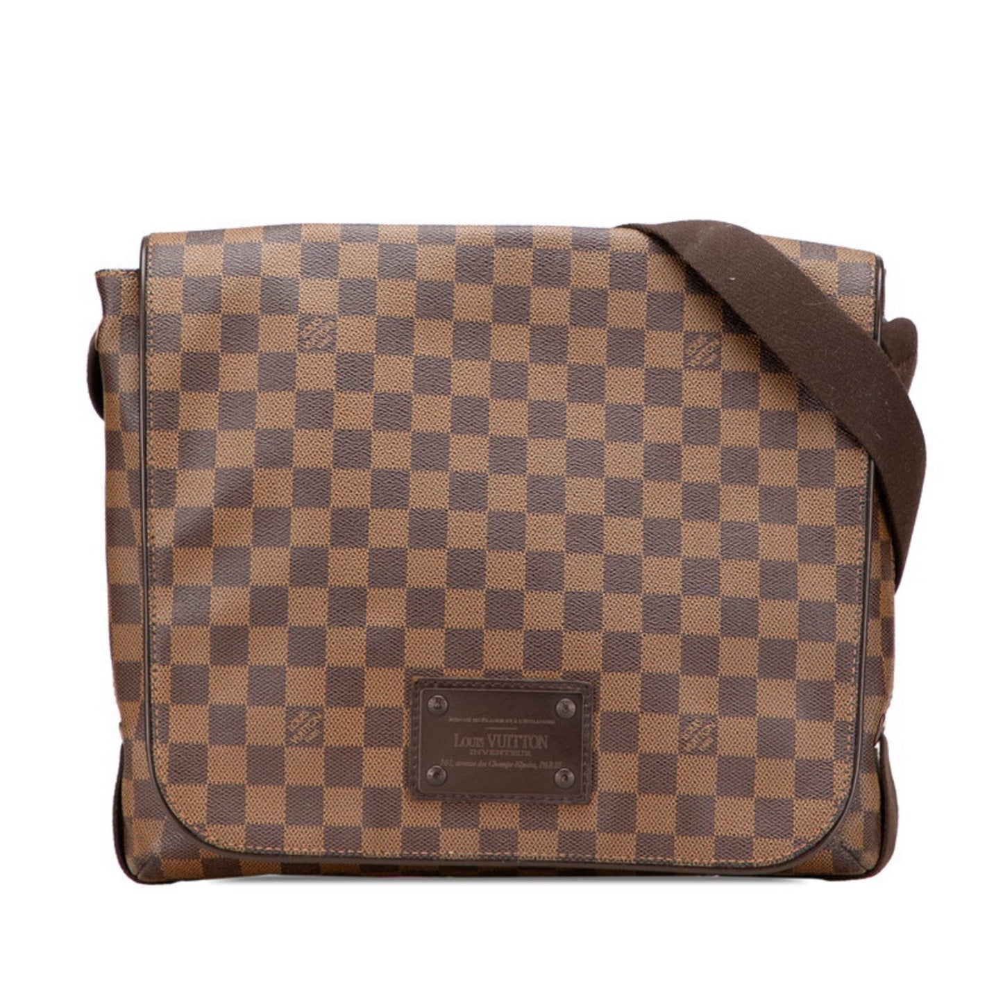 Louis Vuitton Damier Brooklyn Mm Crossbody Shoulder Bag N51211 Brown Leather