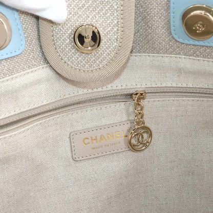 Chanel Deauville Mm Chain Tote Bag