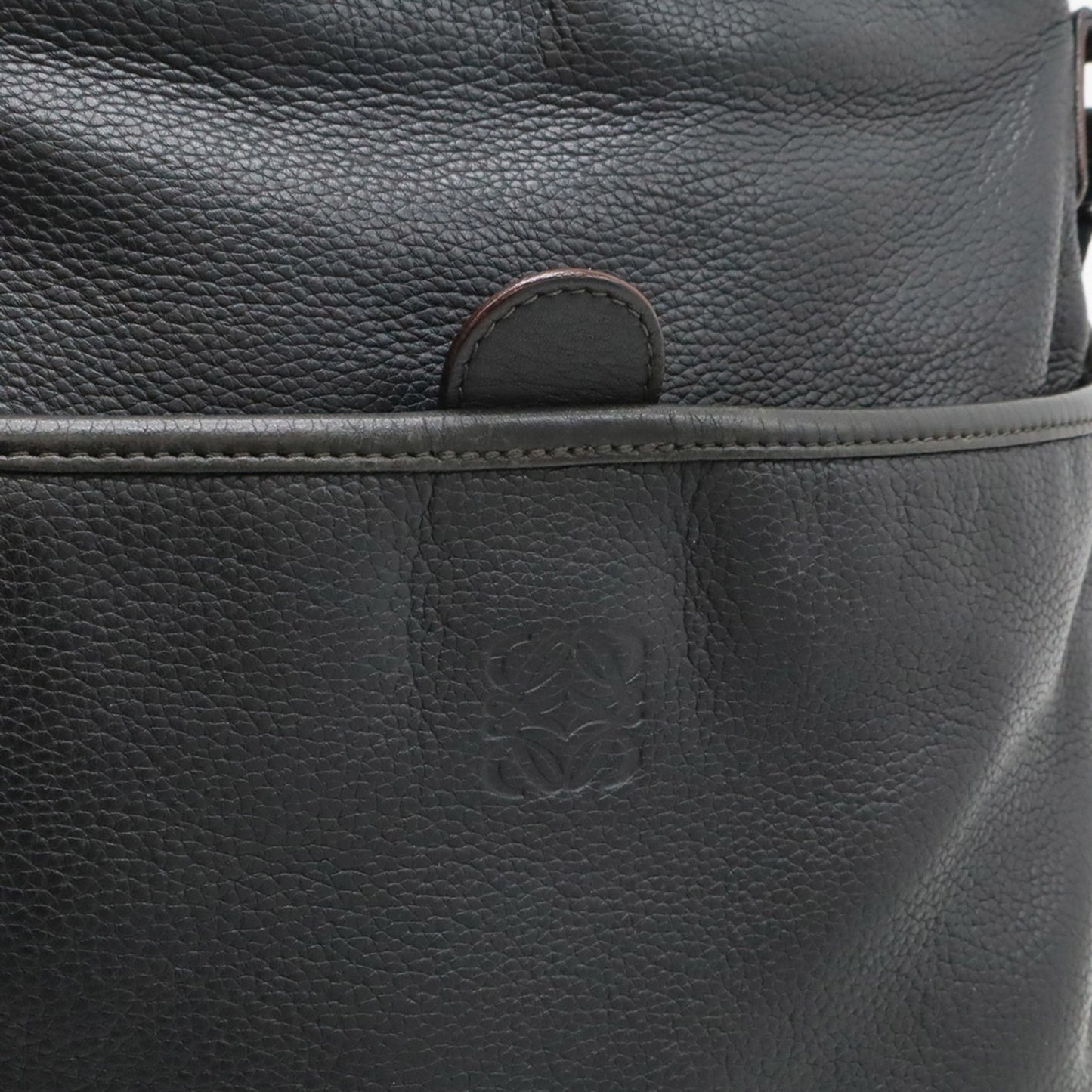 Loewe Anagram Shoulder Bag Leather Black 323.26.B30