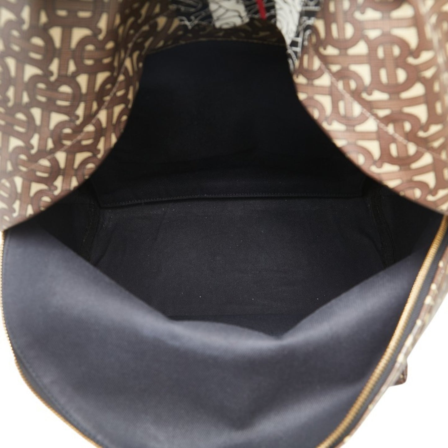 Burberry Tb Monogram Backpack Brown Leather