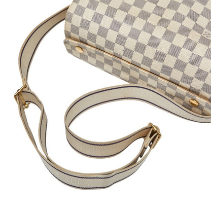 Louis Vuitton Damier Azur Naviglio Shoulder Bag N51189 White Leather