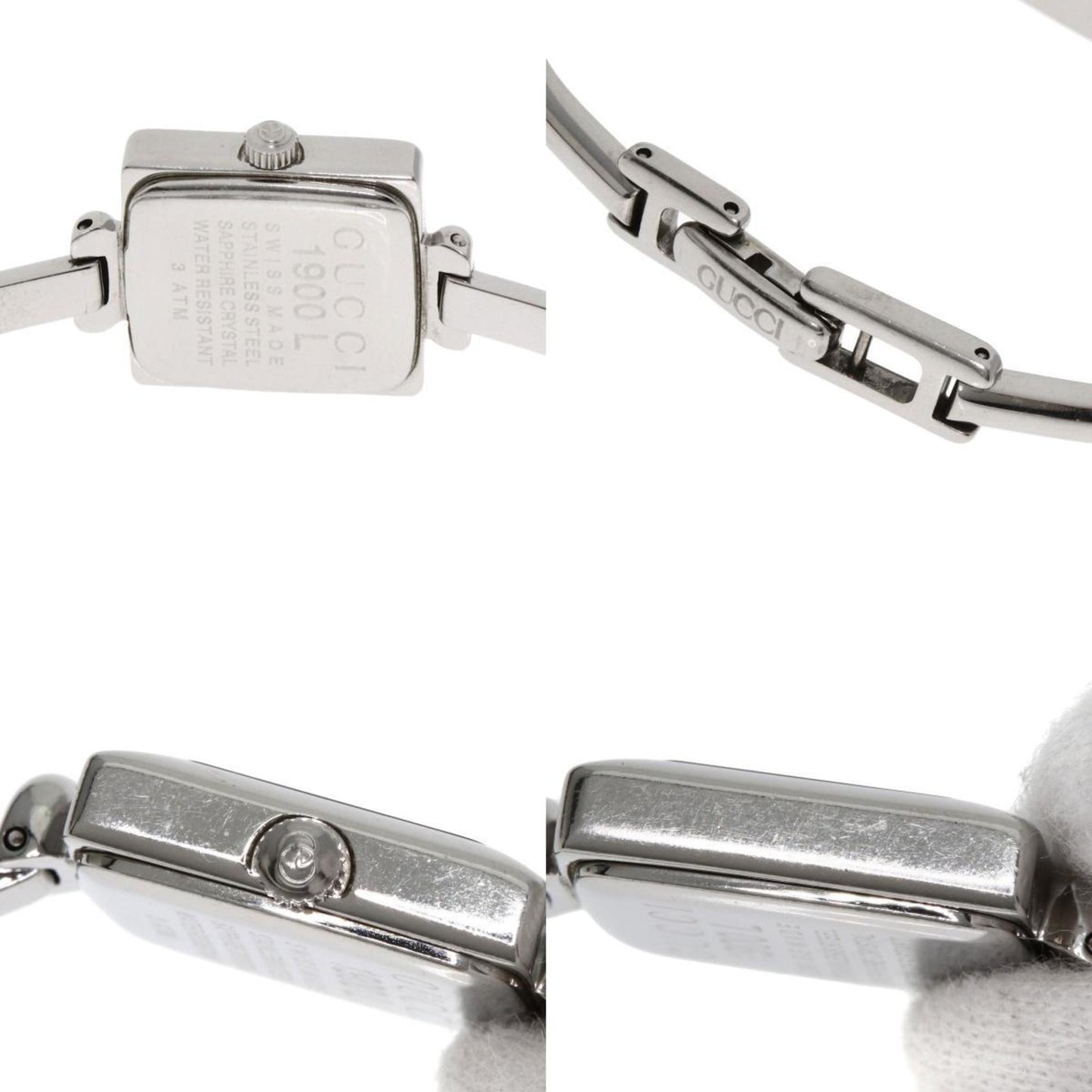 Gucci 1900L Square Face Bangle Watch In Stainless Steel/Ss