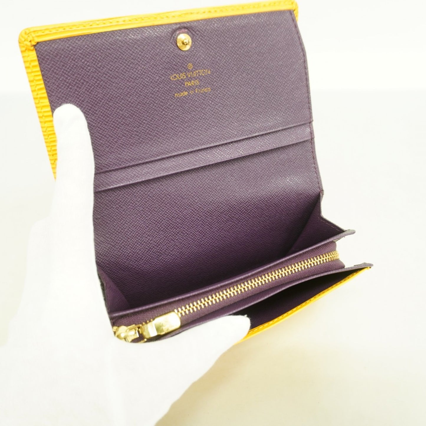 Louis Vuitton Epi Wallet Porte Monnaie-Vieux Tresor M63509 Jaune