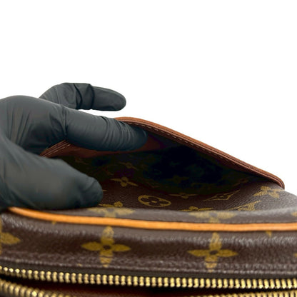 Louis Vuitton Danube Monogram Leather Mini Shoulder Bag/Pochette/Sacoche Brown 22685