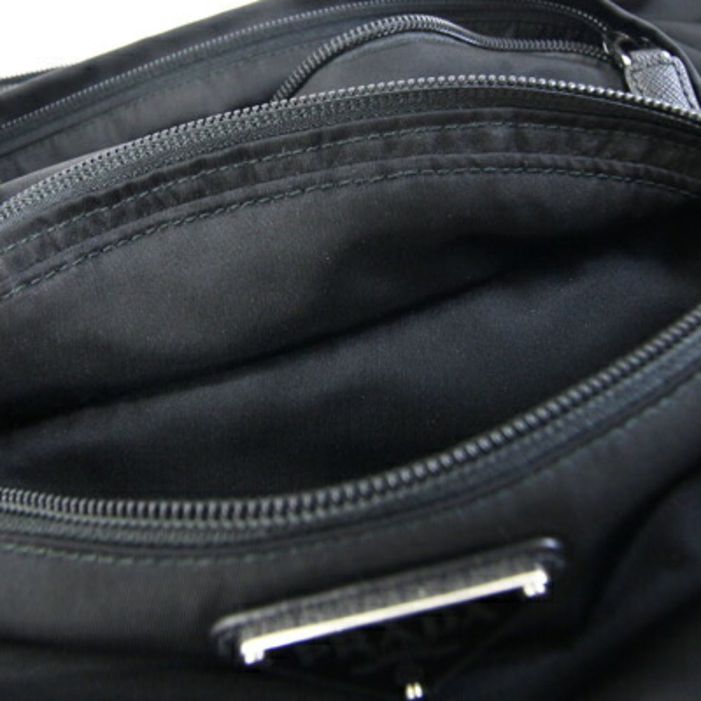 Prada Body Bag 2Vh038 Black Nylon Leather
