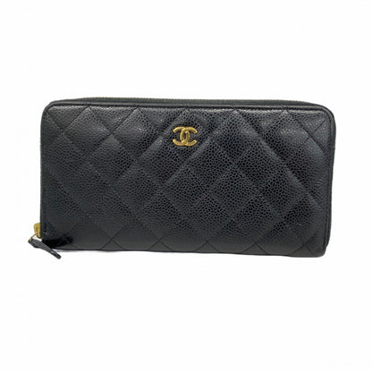 Chanel Matelasse Caviar Leather Long Wallet