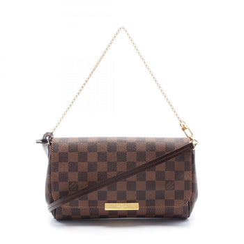 Louis Vuitton Favorite Mm Handbag Coated Canvas Leather Damier