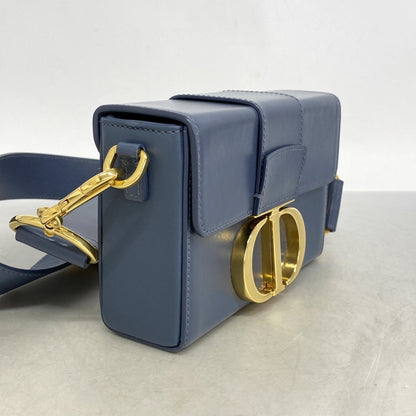 Christian Dior Montaigne Leather Shoulder Bag In Smoky Blue