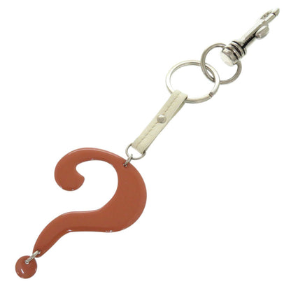 Chlo Chloe Key Ring Question Charm Keychain Metal/Metal Orange 1873