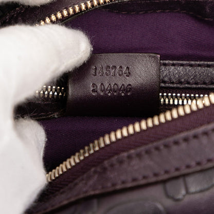 Gucci Horsebit One-Shoulder Bag 145764 Purple Leather