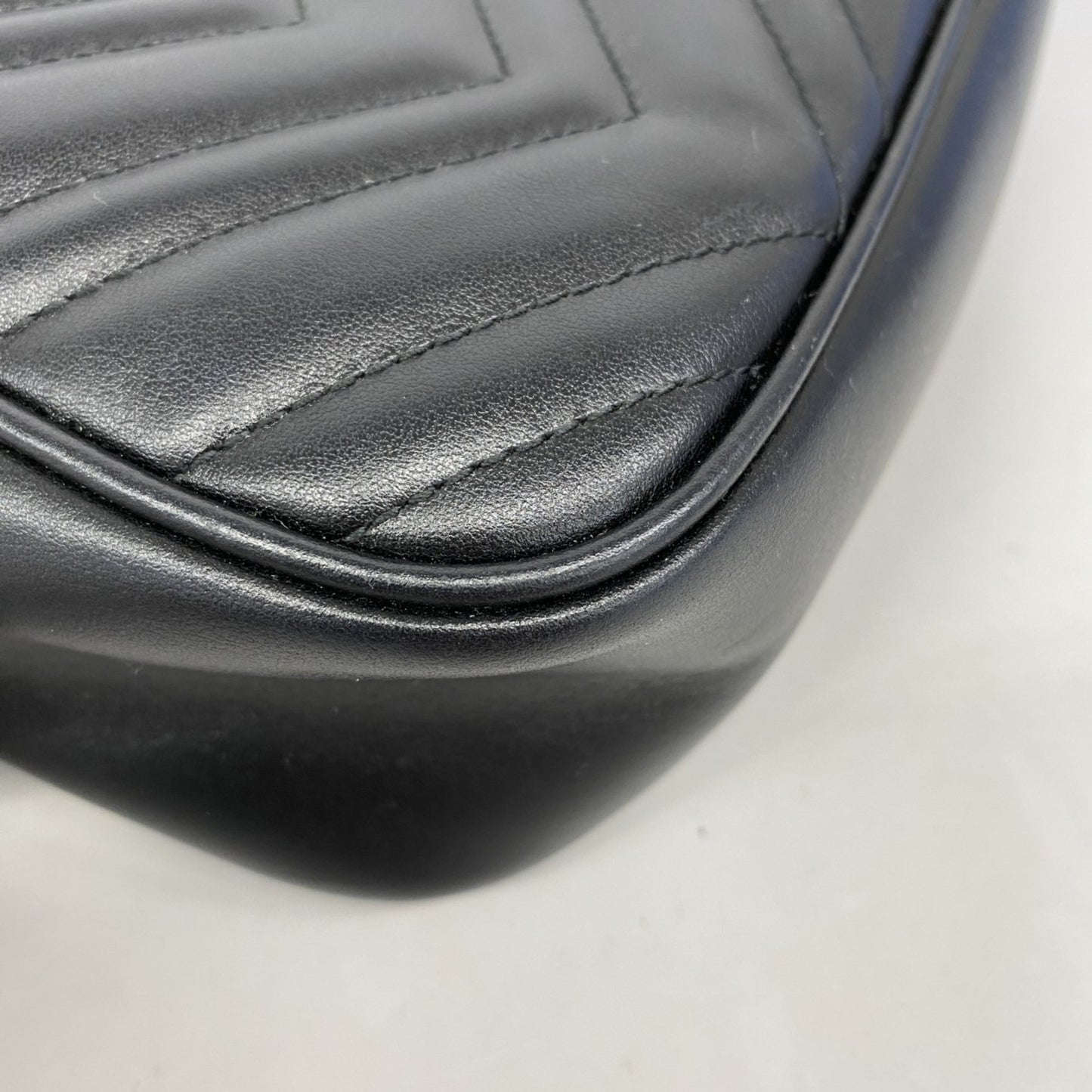 Gucci Gg Marmont Shoulder Bag 447632 Leather Black