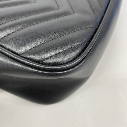 Gucci Gg Marmont Shoulder Bag 447632 Leather Black