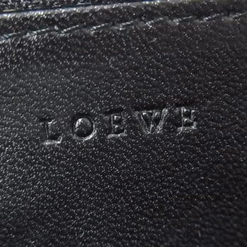 Loewe Anagram Coin Purse In Brown Canvas And Leather