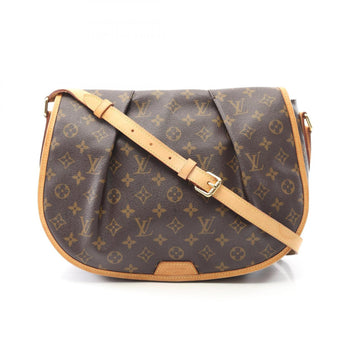Louis Vuitton Mnilmontant Mm Shoulder Bag In Coated Canvas And Leather With Monogram Design