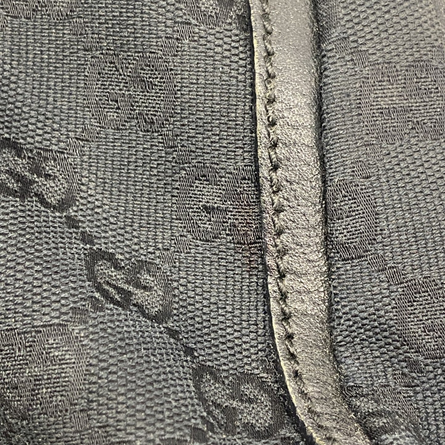 Gucci Gg Canvas Abby Handbag 146244 Leather Black