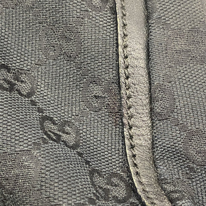 Gucci Gg Canvas Abby Handbag 146244 Leather Black