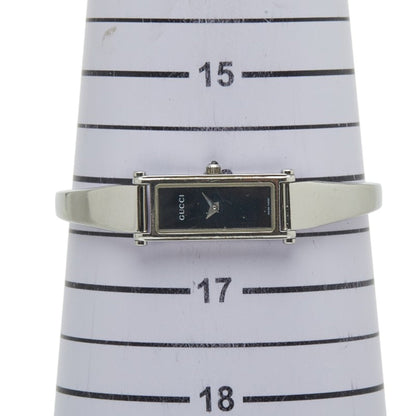 Gucci 1500L Quartz Watch With Black Dial And Stainless Steel