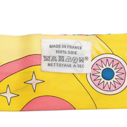 Hermes Herms Twilly "La Source De Pegase" Scarf/Muffler In Pink