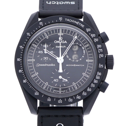 Unused Omega Quartz X Swatch Mission To The Moon Phase Snoopy Speedmaster S033B700 Wristwatch