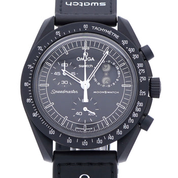 Unused Omega Quartz X Swatch Mission To The Moon Phase Snoopy Speedmaster S033B700 Wristwatch