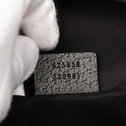 Gucci Gg Nylon Off-The-Grit Shoulder/Crossbody Bag 625858 Black Leather