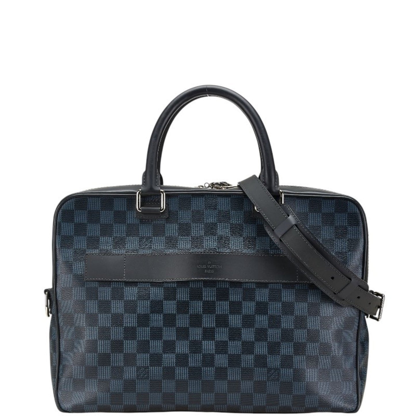 Louis Vuitton Damier Cobalt Porto Document Bag Shoulder N41347 Navy Pvc Leather