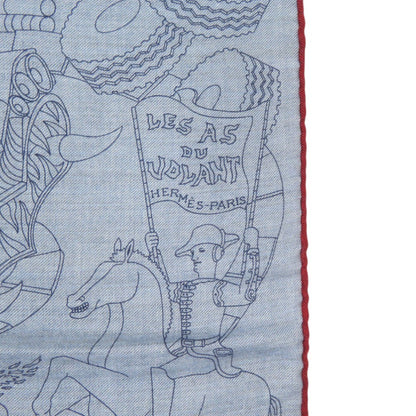 Unused Herms Carr H100 Les As Du Volant Scarf