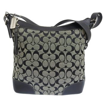 Coach Signature Shoulder Bag 6346 Canvas Gray/Black