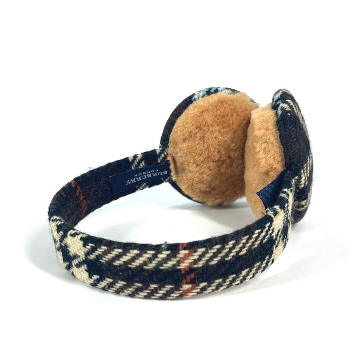 Burberry Check Accessories Earmuffs Wool Kids Brown