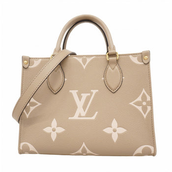 Louis Vuitton Monogram Empreinte Two-Tone On-The-Go Pm Handbag M45779 Tourtrell Creme 2-Way Bag
