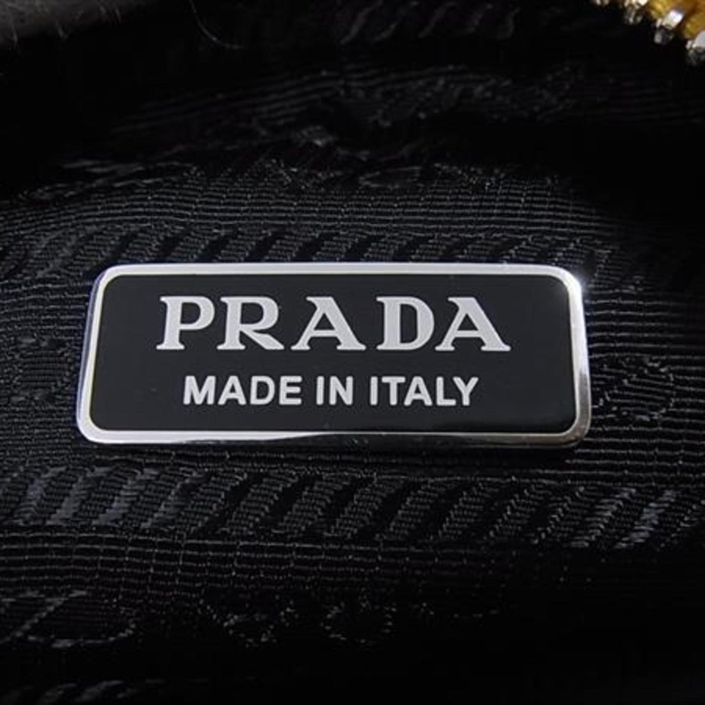 Prada Terry Mini Handbag Reedition2000 1Ne515 Yellow Black Pile