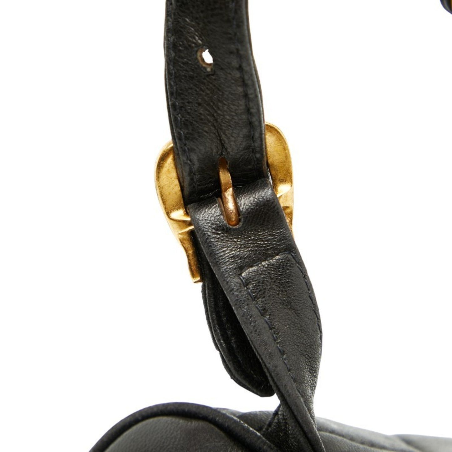 Chanel Matelasse Coco Mark Chain Backpack In Black Lambskin