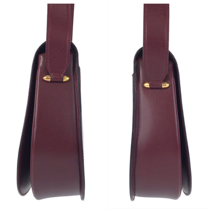 Cartier Must Line Bordeaux Gold Hardware Leather Shoulder Bag Pochette