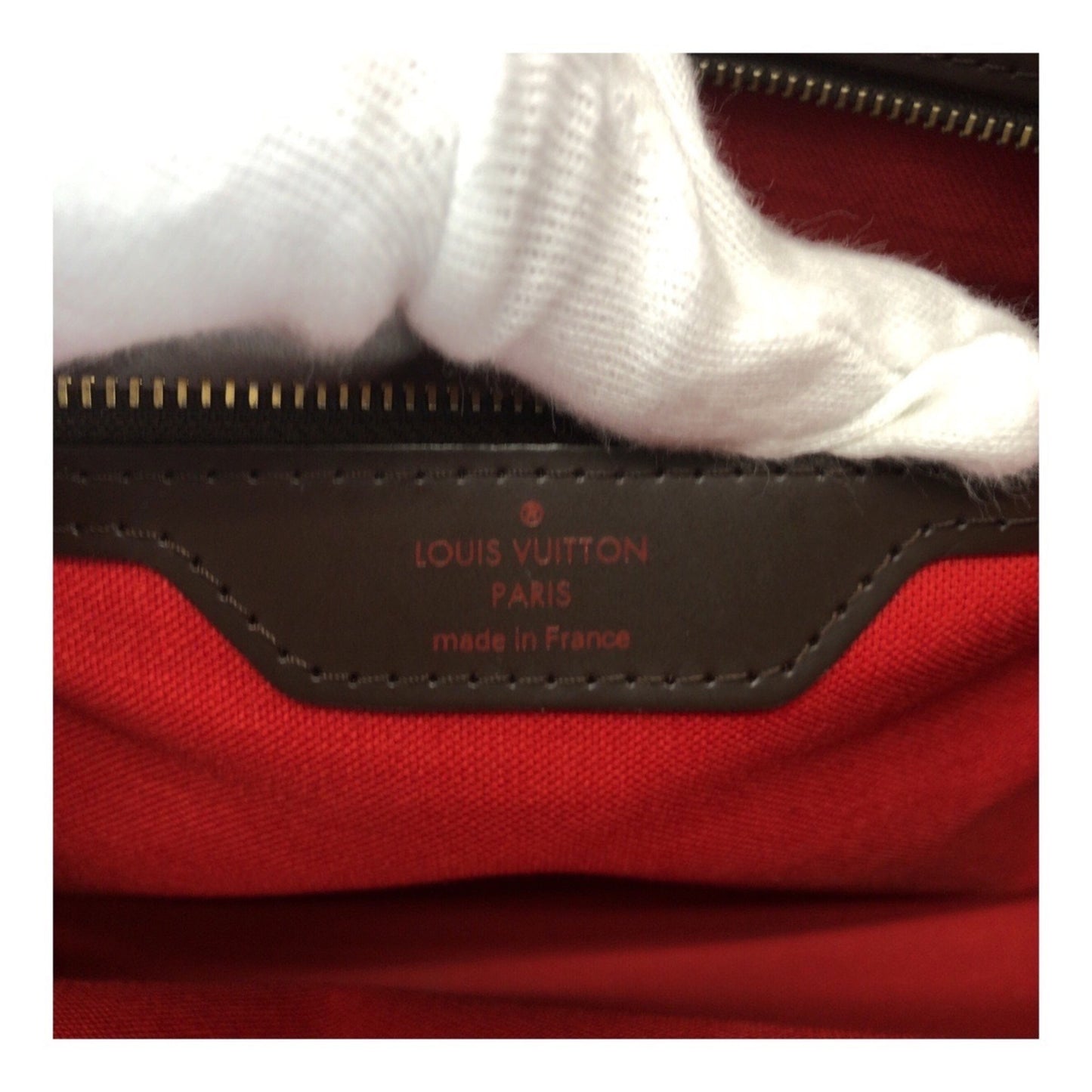 Louis Vuitton Damier Ebene Chelsea Tote Bag In Brown With Gold Hardware