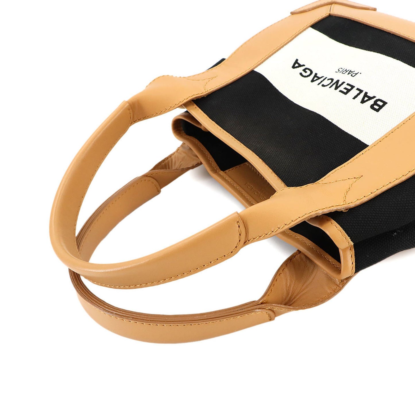 Balenciaga Navy Cabas Xs 2-Way Tote/Shoulder Bag In Leather