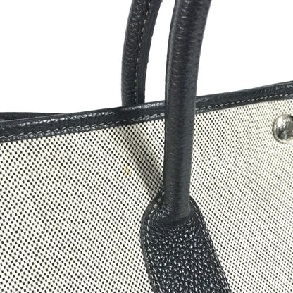 Hermes Garden Party Pm Toile H Leather Handbag/Tote Bag