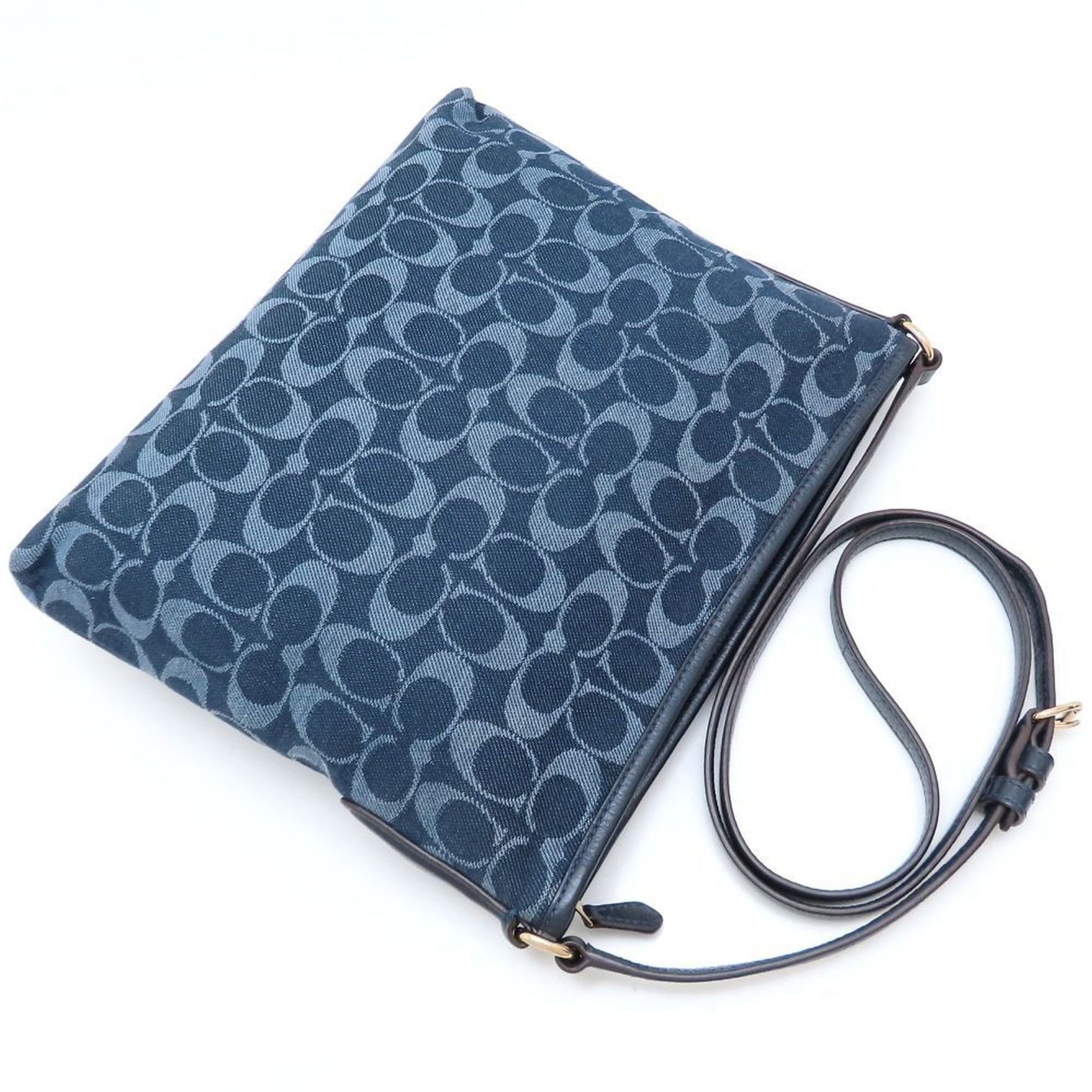 Coach 10769E Shoulder Bag In Denim And Leather