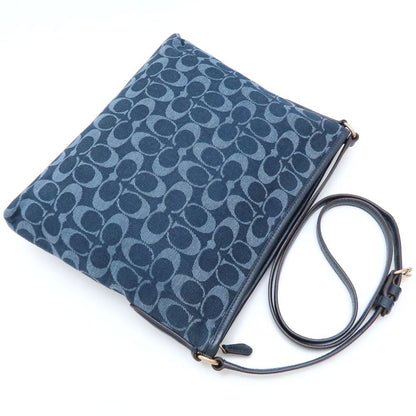 Coach 10769E Shoulder Bag In Denim And Leather