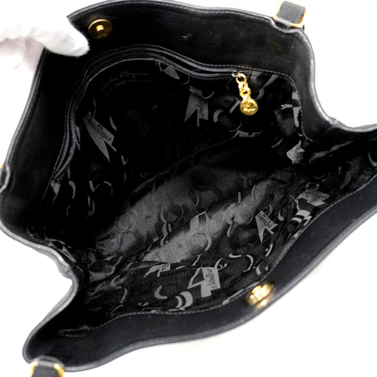 Salvatore Ferragamo Vara Canvas Tote Bag