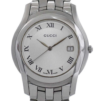 Gucci 5500M Watch F-24297 Silver White Ya055305