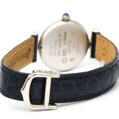CARTIER Must Colisee Silver 925 Leather Quartz