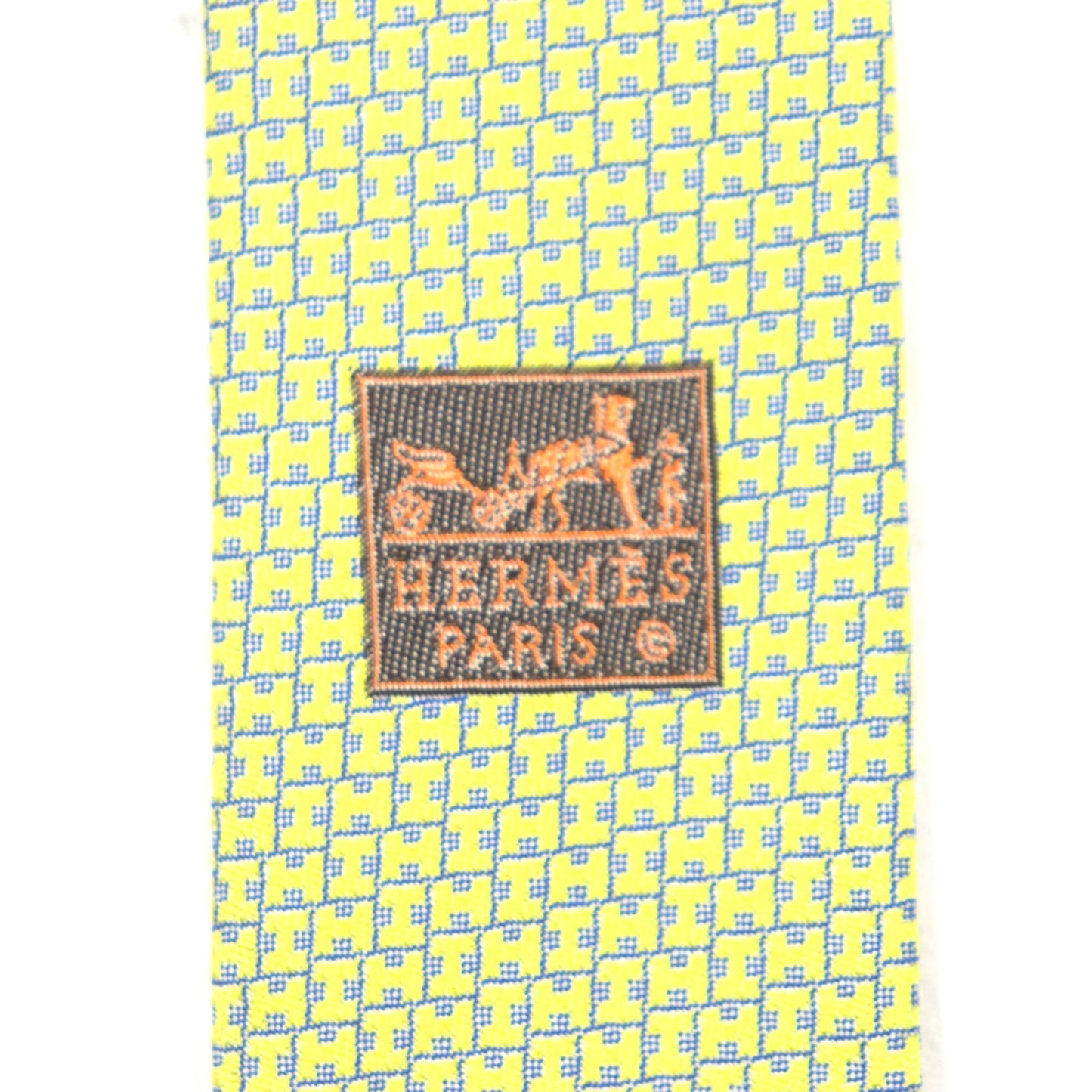 Hermes 100% Silk H Motif All-Over Print Tie