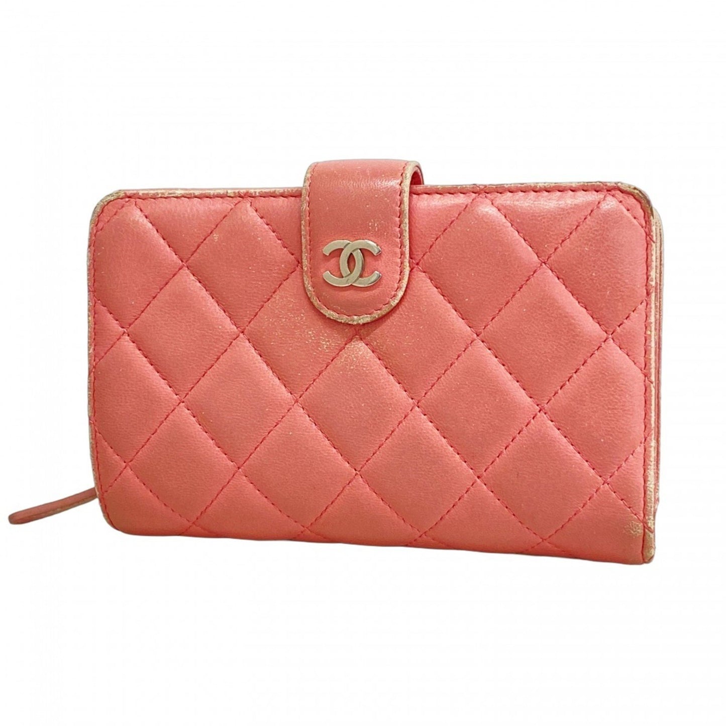 Chanel Matelasse Lambskin Pink Wallet